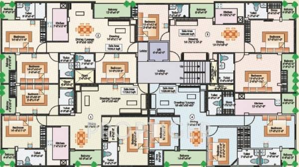 Images for Cluster Plan of Upasna Elegance