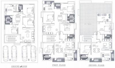 ak-constructions aaji-bloom Aaji Bloom Cluster Plan from Ground to 2nd Floor