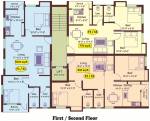 Cluster Plan from 1st to 2nd Floor meridian-builders kavins-blossoms Cluster Plan from 1st to 2nd Floor