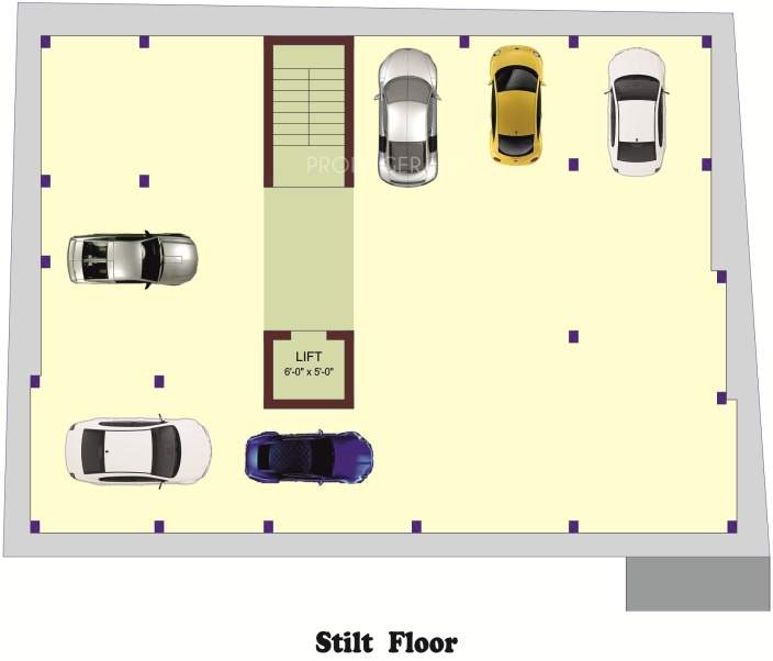 meridian builders kavins blossoms Kavins Blossoms  Cluster Plan for Stilt Floor