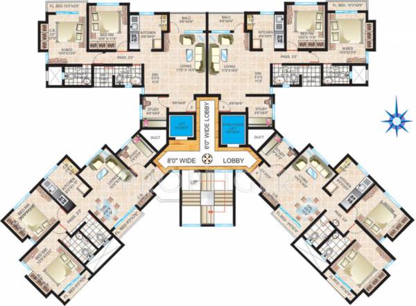  lounge Wing B Cluster Plan