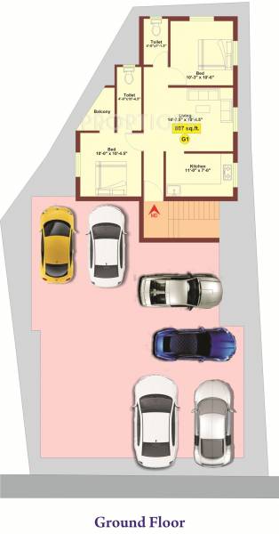 Cluster Plan Ground Floor meridian-builders kavins-ashirvad Cluster Plan Ground Floor