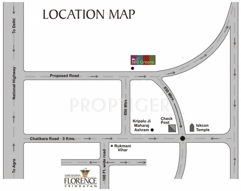 shri group radha florence plots Location Plan