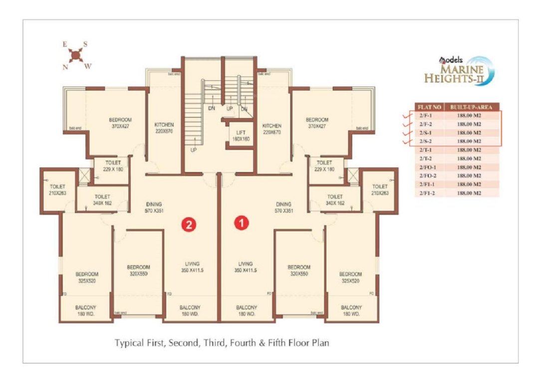  marine heights Building 1 Cluster Plan