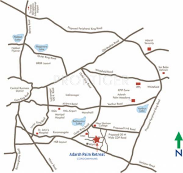 Images for Location Plan of Adarsh Developers Palm Retreat Daffodils