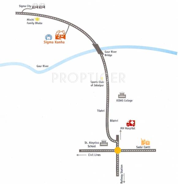 sigma-realty kanha Location Plan