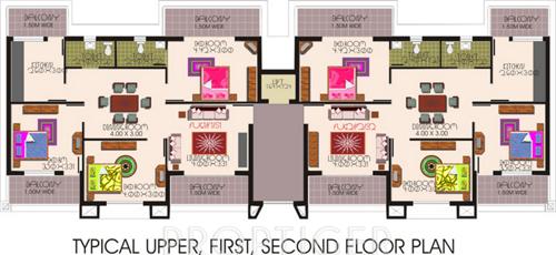 kurtarkar-real-estate shelter Cluster Plan from 1st to 3rd Floor