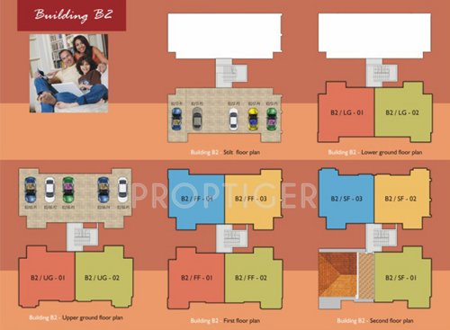kurtarkar-real-estate vatika Cluster Plan from ground to 3rd Floor
