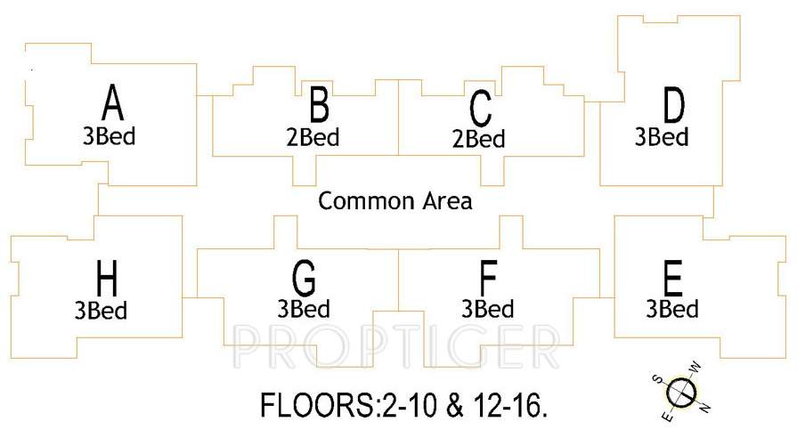 condor builders pvt ltd cyber gardens cassia Cyber Gardens Cassia 2nd to 10th Floor & 12th to 16th Floor Cluster Plan