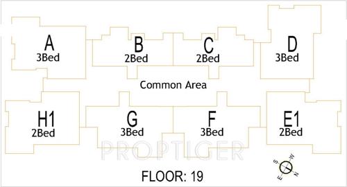 Cyber Gardens Cassia Cluster Plan for 19th Floor condor-builders-pvt-ltd cyber-gardens-cassia Cyber Gardens Cassia Cluster Plan for 19th Floor