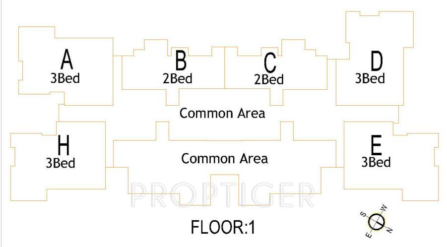 condor builders pvt ltd cyber gardens cassia Cyber Gardens Cassia Cluster Plan for 1st Floor