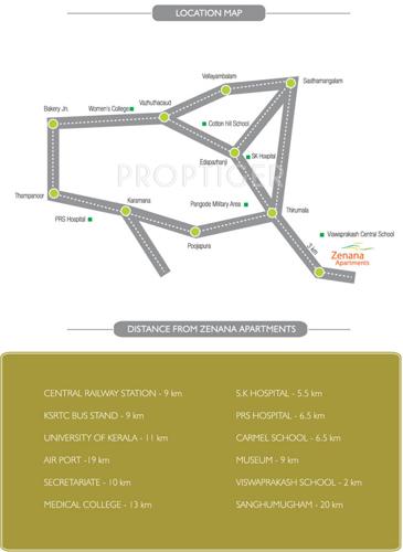 shanoor-projects-and-realtors-pvt-ltd zenana-apartments Location Plan