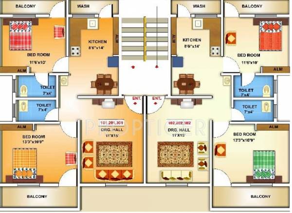 Images for Cluster Plan of Shree Siddheshwar Mahaganpati Apartment