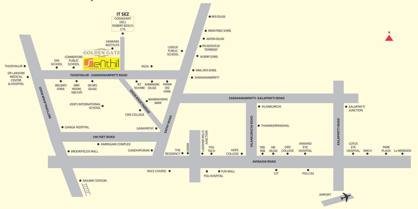 golden gate Images for Location Plan of Senthil Golden Gate
