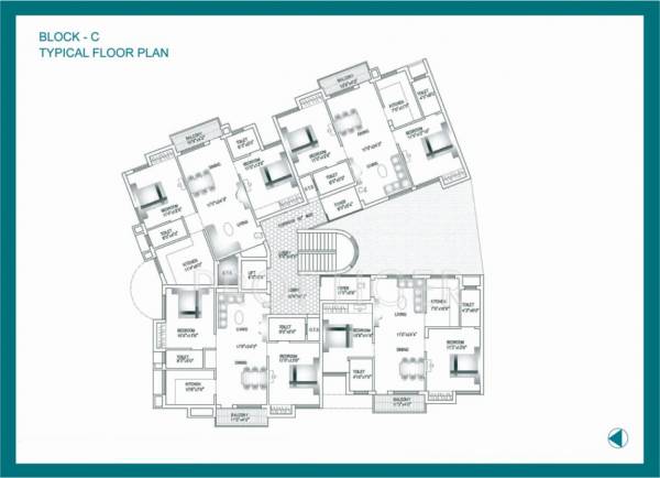 agni-estates rainbow-end Cluster Plan from 1st to 4th Floor