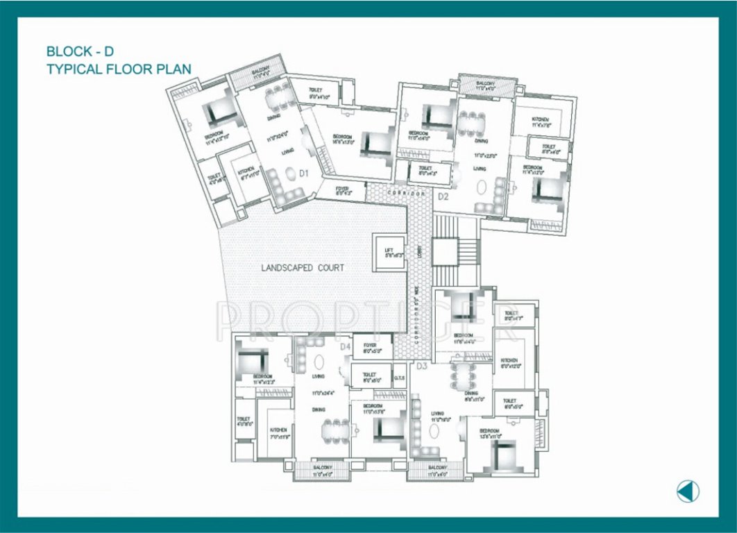 agni estates rainbow end Cluster Plan from 1st to 4th Floor