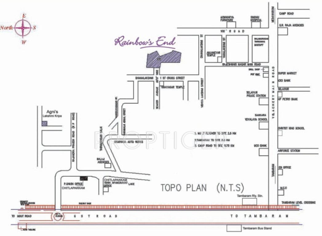 agni estates rainbow end Location Plan