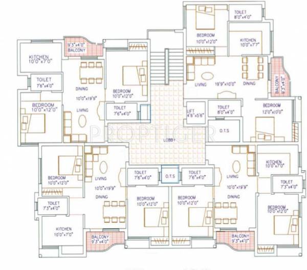 agni-estates lakshmi-kripa Cluster Plan from 1st to 3rd Floor