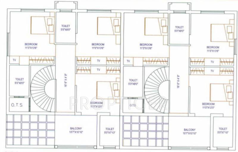 agni-estates lakshmi-kripa-villa Cluster Plan for 2nd Floor