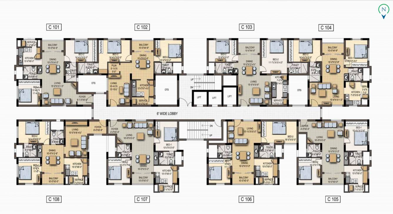 central park Block A Cluster Plan