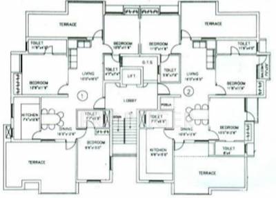 nanu-estates lakshmi-villa Cluster Plan for 3rd Floor