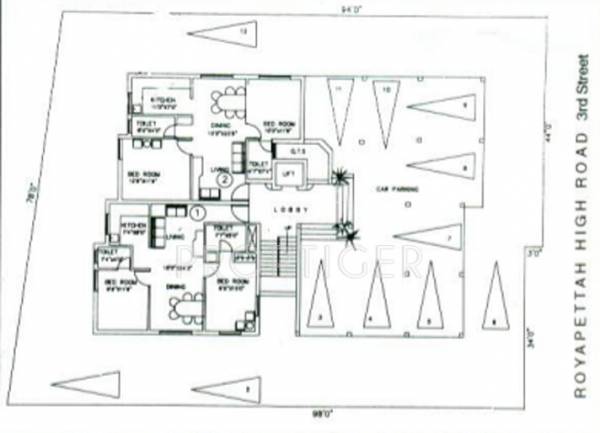 nanu-estates lakshmi-villa Cluster Plan for ground Floor