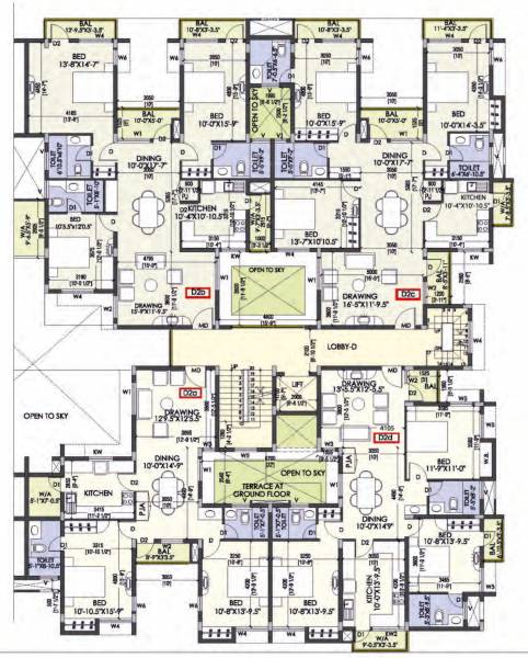 Tower A Cluster Plan coral-ennar Tower A Cluster Plan