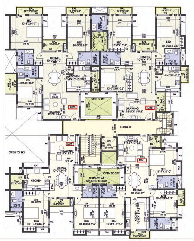  coral ennar Tower A Cluster Plan