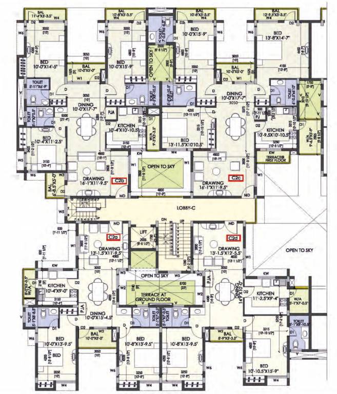 coral ennar Tower B Cluster Plan