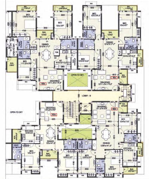 Tower C Cluster Plan coral-ennar Tower C Cluster Plan