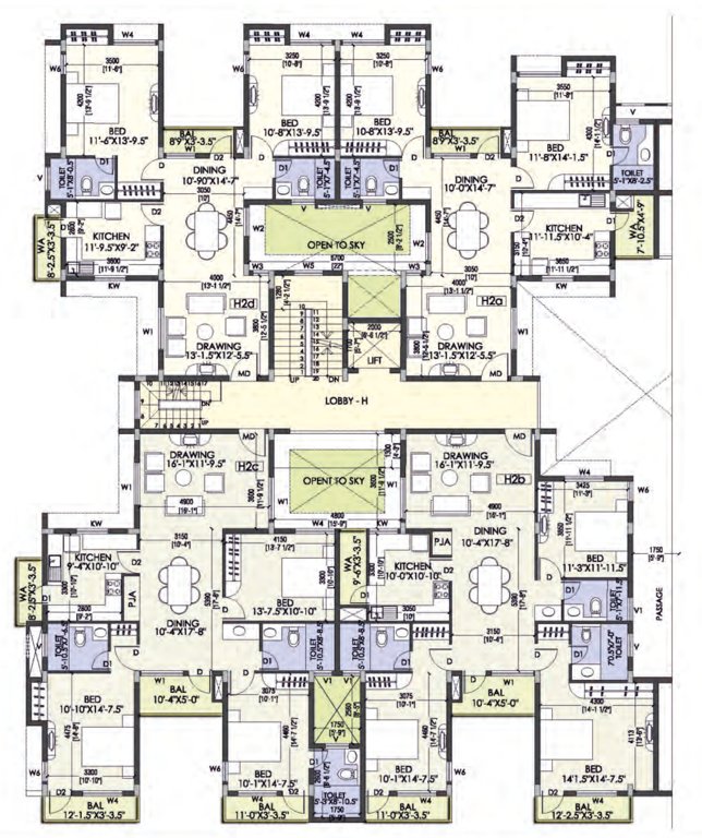  coral ennar Tower E Cluster Plan