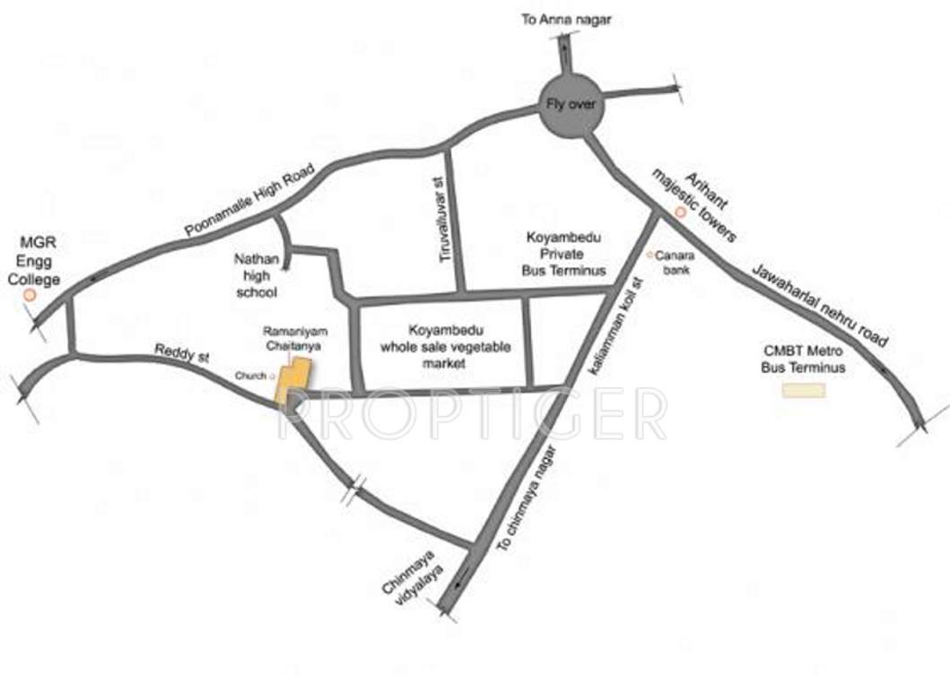  chaitanya Images for Location Plan of Ramaniyam Chaitanya