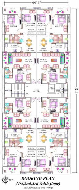 sunrise-sai-developer sunrise-regency-palace Cluster Plan from 1st to 2nd Floor
