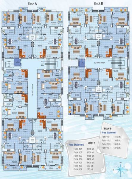 sunrise-sai-developer lakhi-mansion Cluster Plan from 1st to 2nd Floor