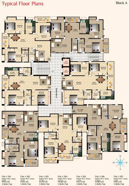 sunrise-sai-developer moti-apartment Cluster Plan from 1st to 2nd Floor