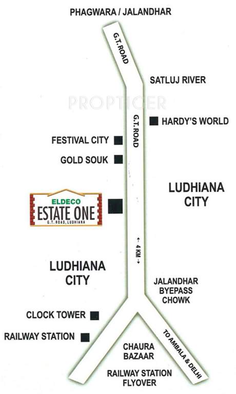 one plots Images for Location Plan of Eldeco Estate One Plots