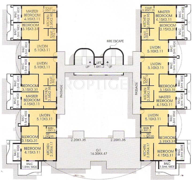 goodluck developers malbhat heights Cluster Plan for 4th Floor