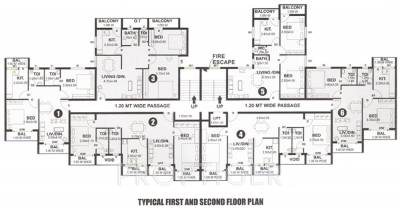 goodluck-developers kadamba-arcade Cluster Plan from 1st to 2nd Floor