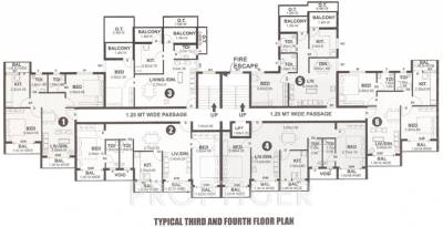 goodluck-developers kadamba-arcade Cluster Plan from 3rd to 4th Floor