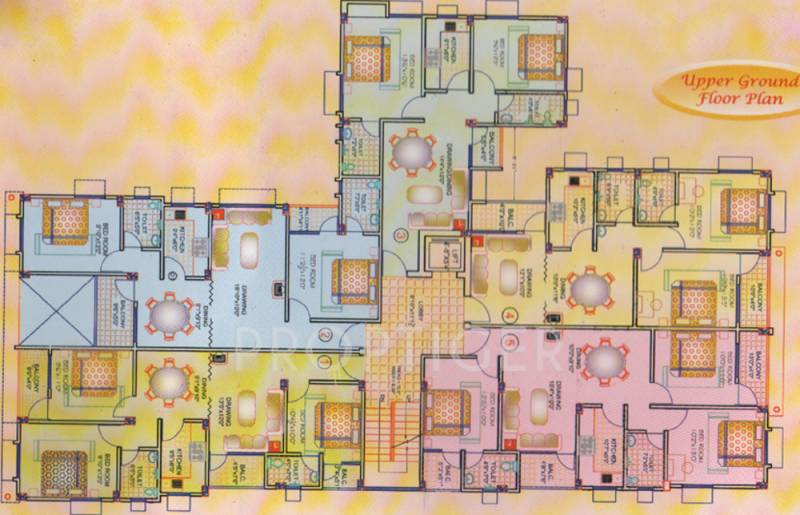 niagaree-builders kashana-kothi Upper Ground Floor Cluster Plan