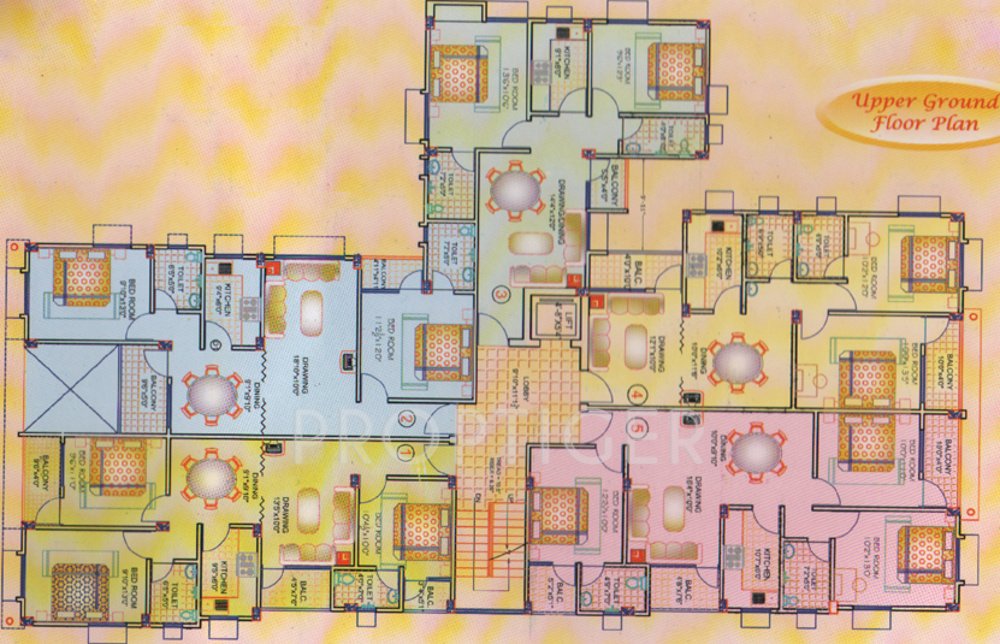 niagaree builders kashana kothi Upper Ground Floor Cluster Plan