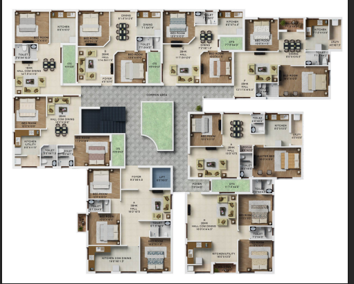  royal-enclave Single Tower Cluster Plan