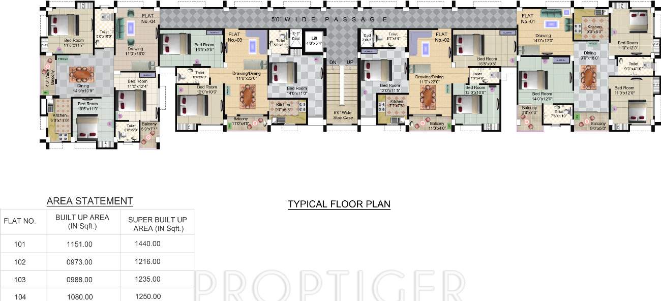 niagaree builders safa enclave Cluster Plan from 1st to 3rd Floor
