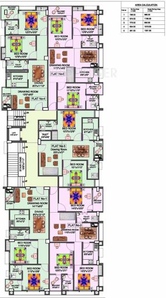 niagaree-builders joha-complex Cluster Plan from 1st to 2nd Floor