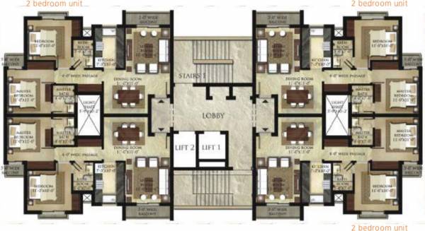 Tower T1 Typical Cluster Plan garden-bay-phase-1 Tower T1 Typical Cluster Plan