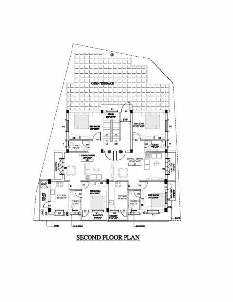 aasaan-builder aadarsh Cluster Plan for 2nd Floor