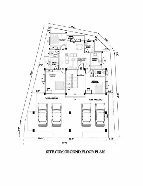 aasaan-builder aadarsh Cluster Plan for ground Floor