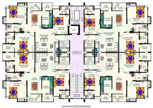 niagaree-builders galaxy-green Cluster Plan from 1st to 4th Floor