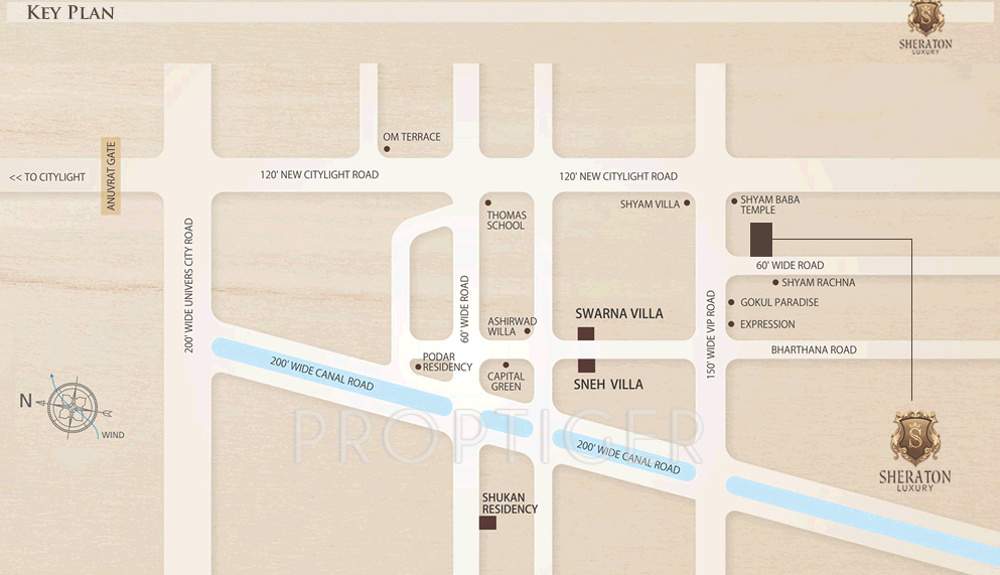 sheraton luxury Images for Location Plan of Raghuvir Sheraton Luxury