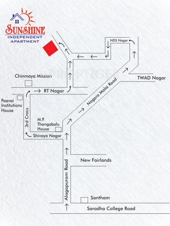 sri kirhika builders sunshine apartment Location Plan